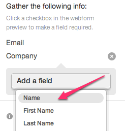 Adding fields to webforms