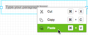Select placehold text and and Cntrl/Command+P to paste the v6 text 