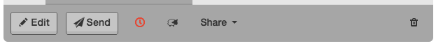 Clock button will turn red on GoDaddy Email Marketing Dashboard when campaign has been successfully scheduled