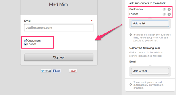 connecting multiple lists to your webform