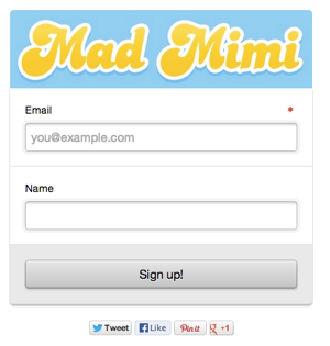 email signup form example